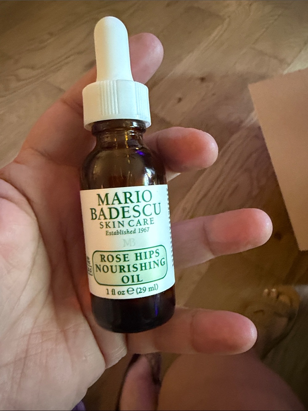 Mario Badescu Rose Hips Nourishing Oil — White Dropper & Amber Bottle